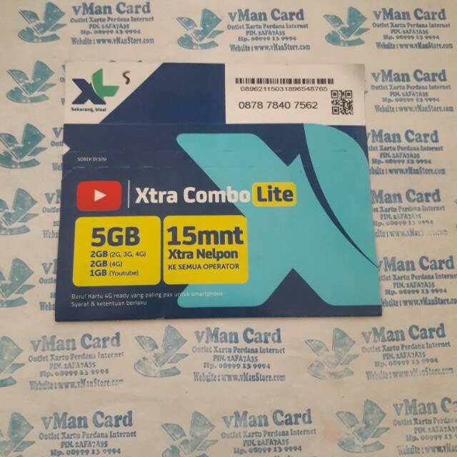 KARTU XL COMBO Lite 5GB 24 JAM (2GB + 2GB + 1GB)