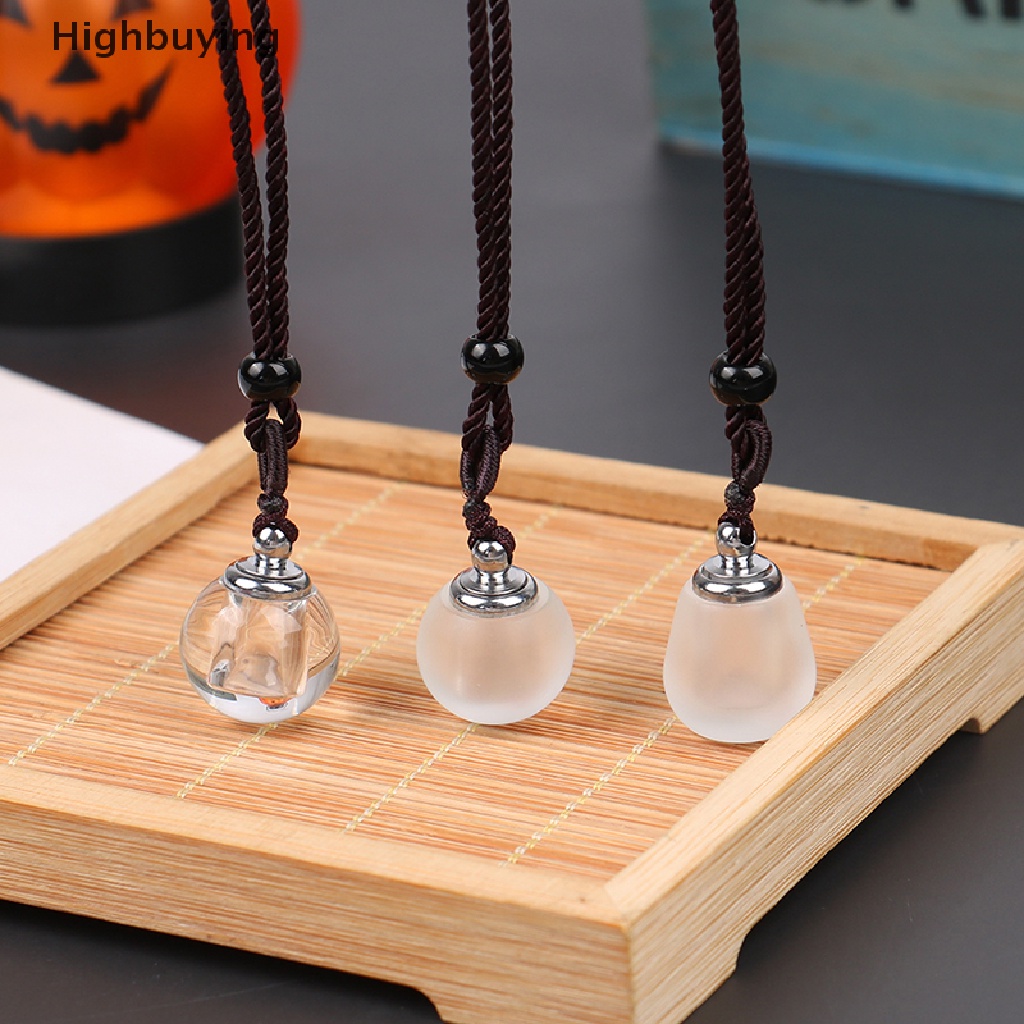 Hbid 1Pc Kalung Rantai Liontin Botol Hollow Holder Abu Kremasi Dengan Tali Lanyard Glory