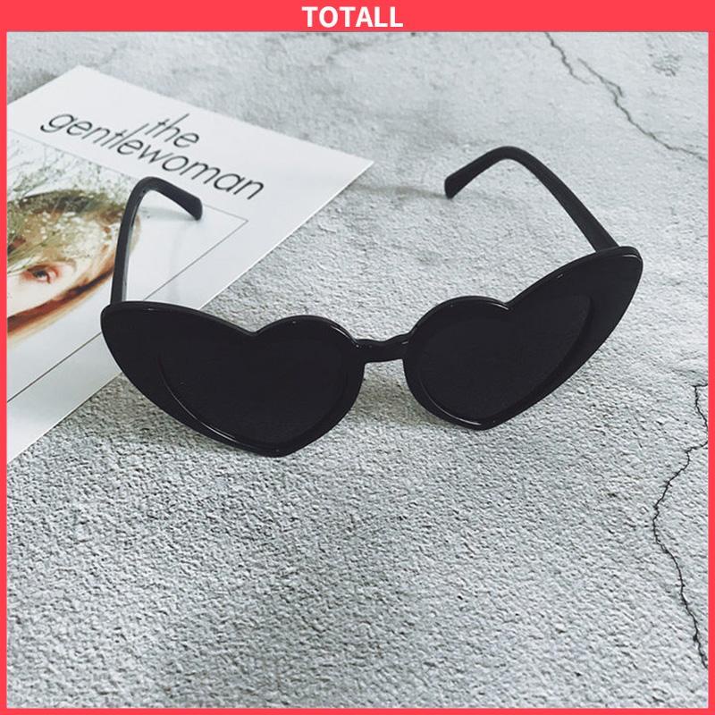 COD Fashion Wanita Wajah Besar Retro Cinta Kacamata Musim Panas Perjalanan Pose Kerai Sunglasses-Totall