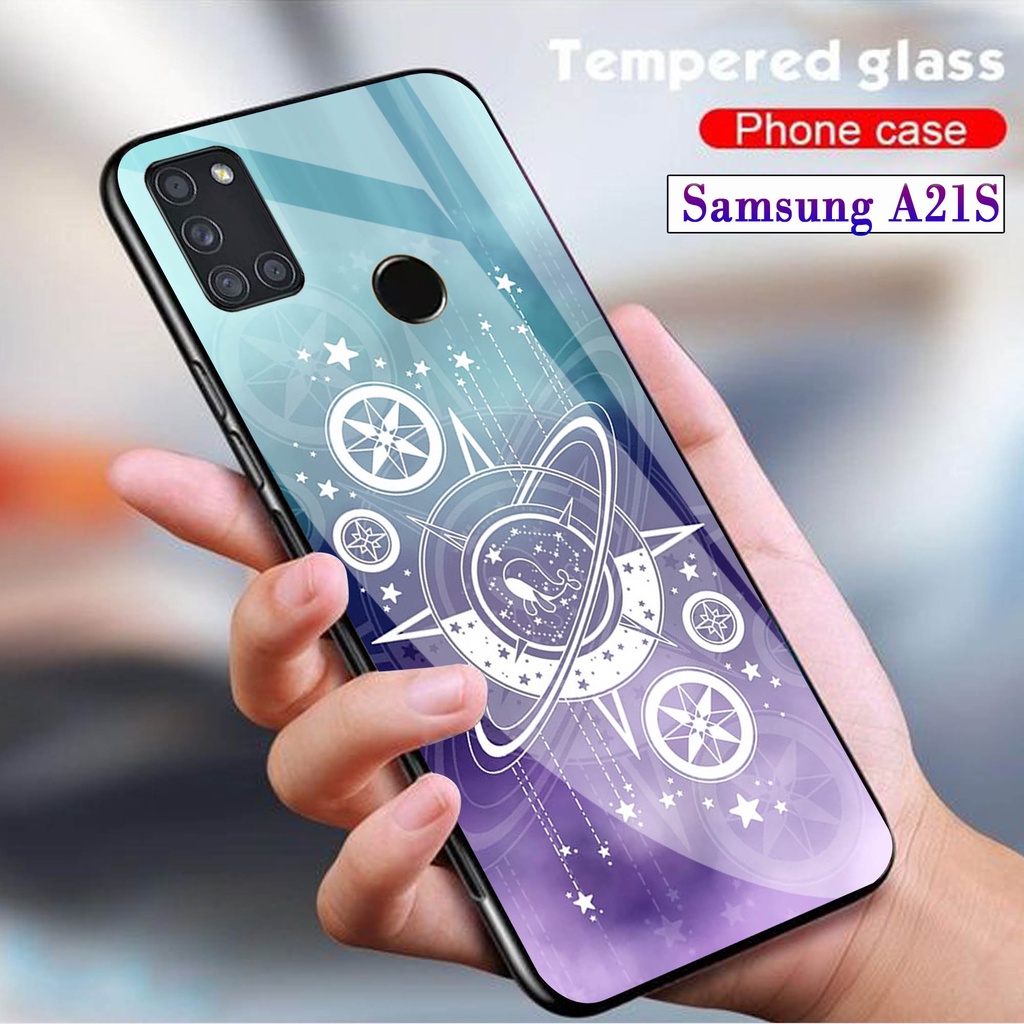 Softcase Glass Kaca SAMSUNG A21S - Case Hp Pelindung Handphone SAMSUNG A21S [ A41 ]