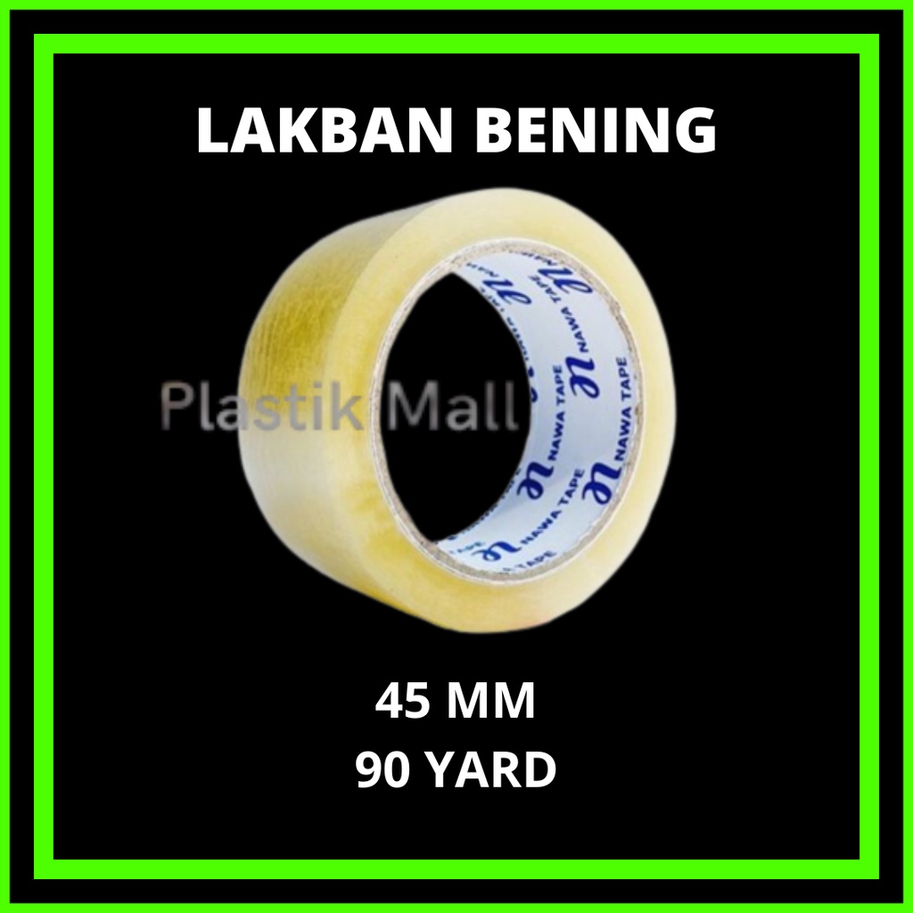 

Lakban Isolasi Bening 45mm x 90 Yard x 42 Micron Super Kuat