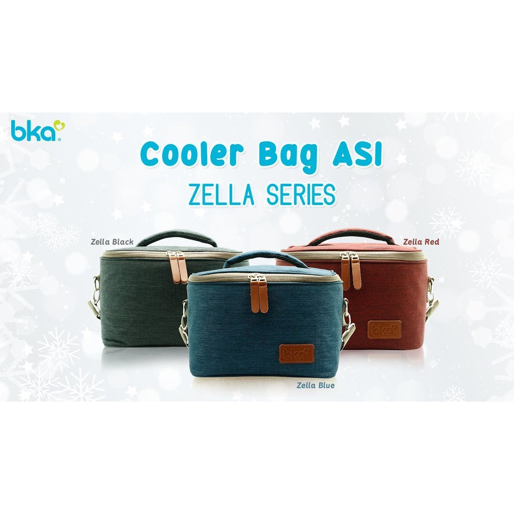 TAS ASI COOLER BAG BKA ZELLA SERIES DENGAN BOTOL KACA PERLENGKAPAN BAYI by Lidyamomnbaby