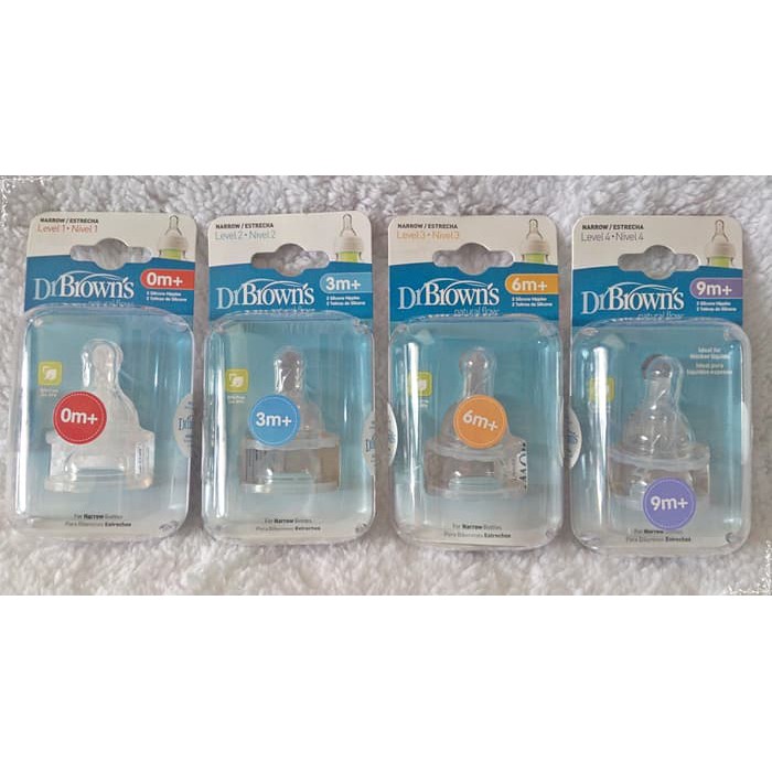 dr brown's dot standard isi 2 level 1,2,3,4,y nipple dot botol bayi