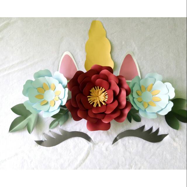 

Paper flowers unicorn