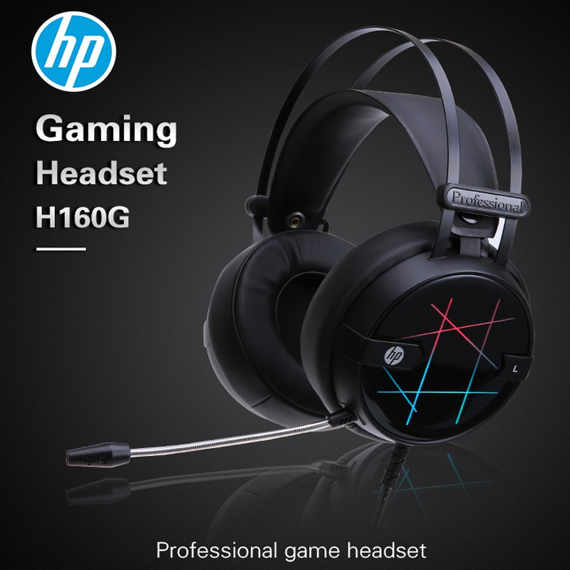 HP Headset Gaming H160 Black RGB Led | Shopee Indonesia