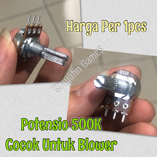 Potensio 250K - 500K - 1M Mono 3 Pin Sesuai Foto &amp; Pilihan Varian