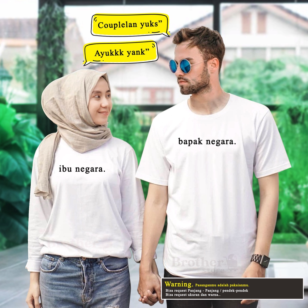 Kaos Couple Goals - Kaos Road to halal - Kaos Preweding - Kaos Custom kata - ibu negara bapak negara