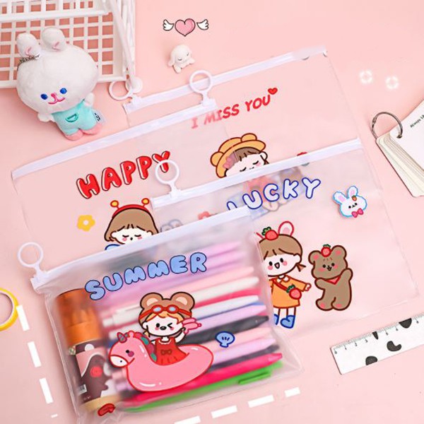 Zipperbag Tempat Pensil Lucu Cute Little Girl Import Souvenir MK1101-6