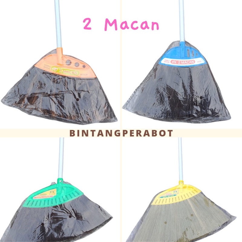 2 Macan - Sapu Ijuk 2 Macan / Sapu Lantai / Sapu Ijuk Cap 2 Macan / Sapu Ijuk Tebal