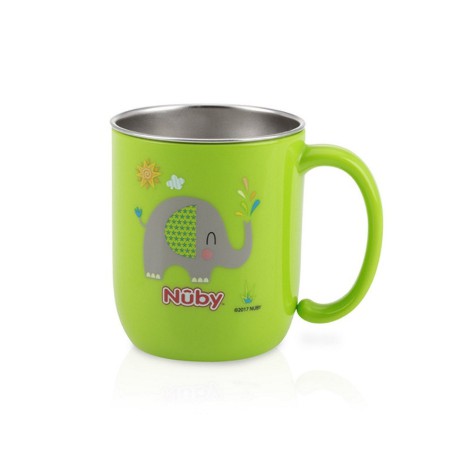 Nuby Stainless Mug With Lid Elephant Rabbit Monkey