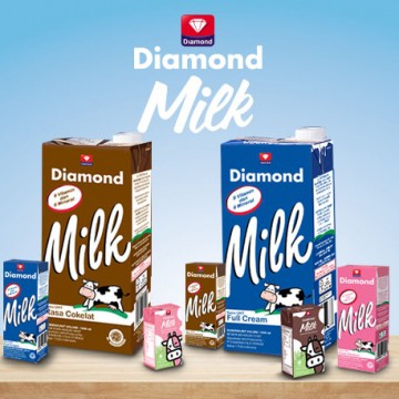 

DIAMOND - Susu UHT Full Cream / Coklat / Low Fat High Calcium | 1 Liter