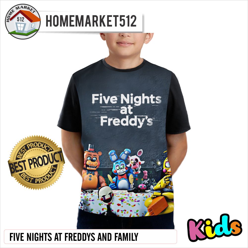 Kaos Anak Five Nights At Freddys And Family Kaos Anak Laki-Laki Dan Perempuan | HOMEMARKET512