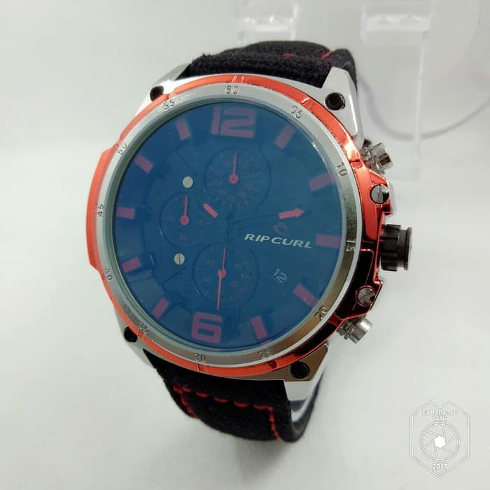 JAM TANGAN PRIA RIPCURL KANVAS CHRONO ACTIVE BLACK