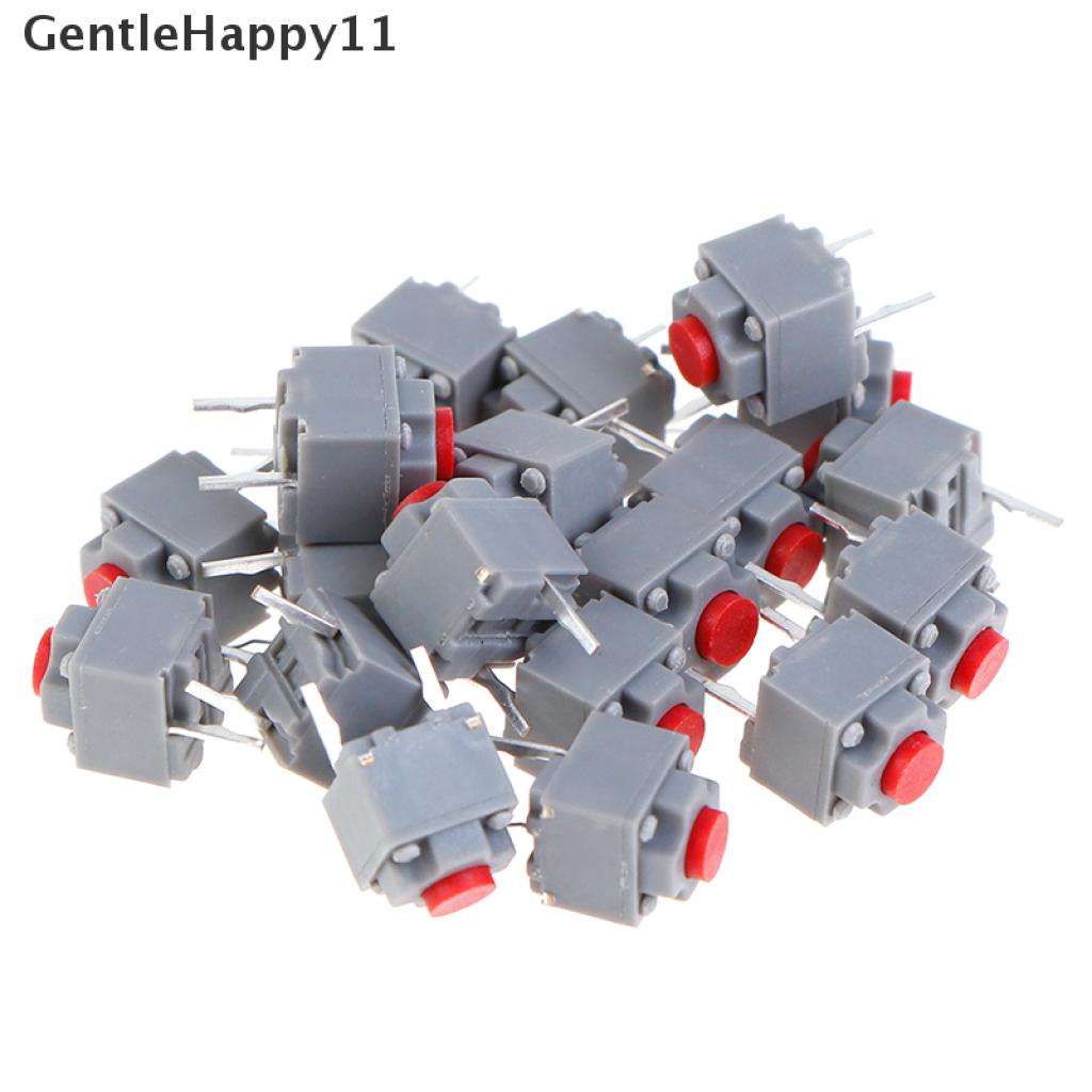 Gentlehappy 20pcs Tombol Mute 6x6 X 7.3 Untuk Mouse Wireless Kabel