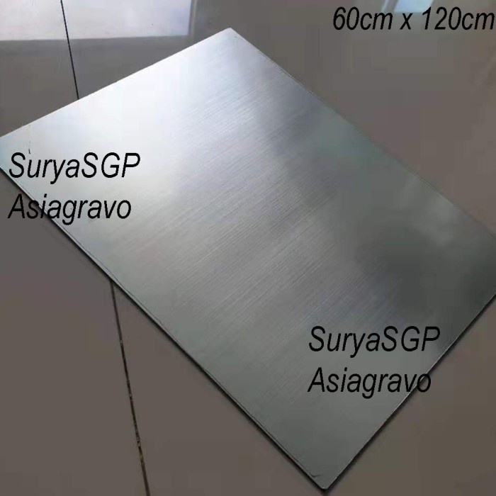 

Aman Gravoply Silver/Bahan Name Tag/60Cmx120Cm Tebal 1.5Mm Diskon