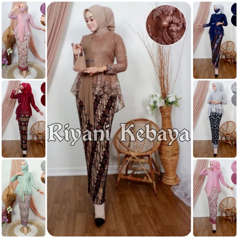 SETELAN KEBAYA SELENDANG WISUDA KONDANGAN MODERN / SET KEBAYA AURORA SELENDANG