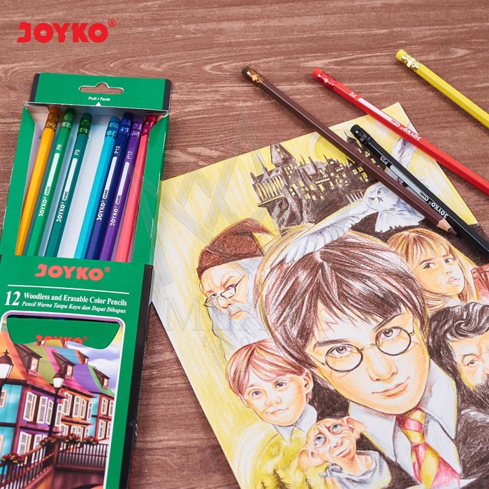

Cantik Pensil Warna Joyko Cp109 / Pensil Warna 12 Panjang Ada Penghapus Promo