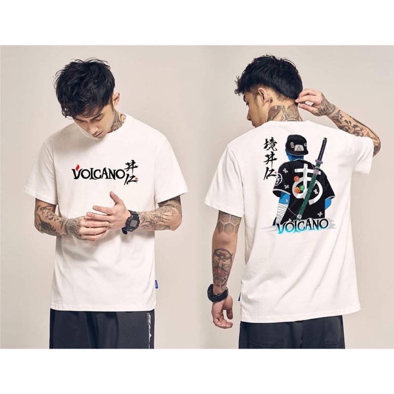 KAOS SAMURAI JEPANG BAJU KAOS T SHIRT PRIA WANITA COWOK CEWEK DISTRO SAMURAI JAPAN PUTIH L XL MURAH