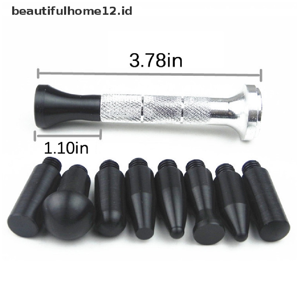 【beautifulhome12.id】 Paintless Car Dent Repair Hail Removal Tools Kit Tap Down Pen with 9 Heads .