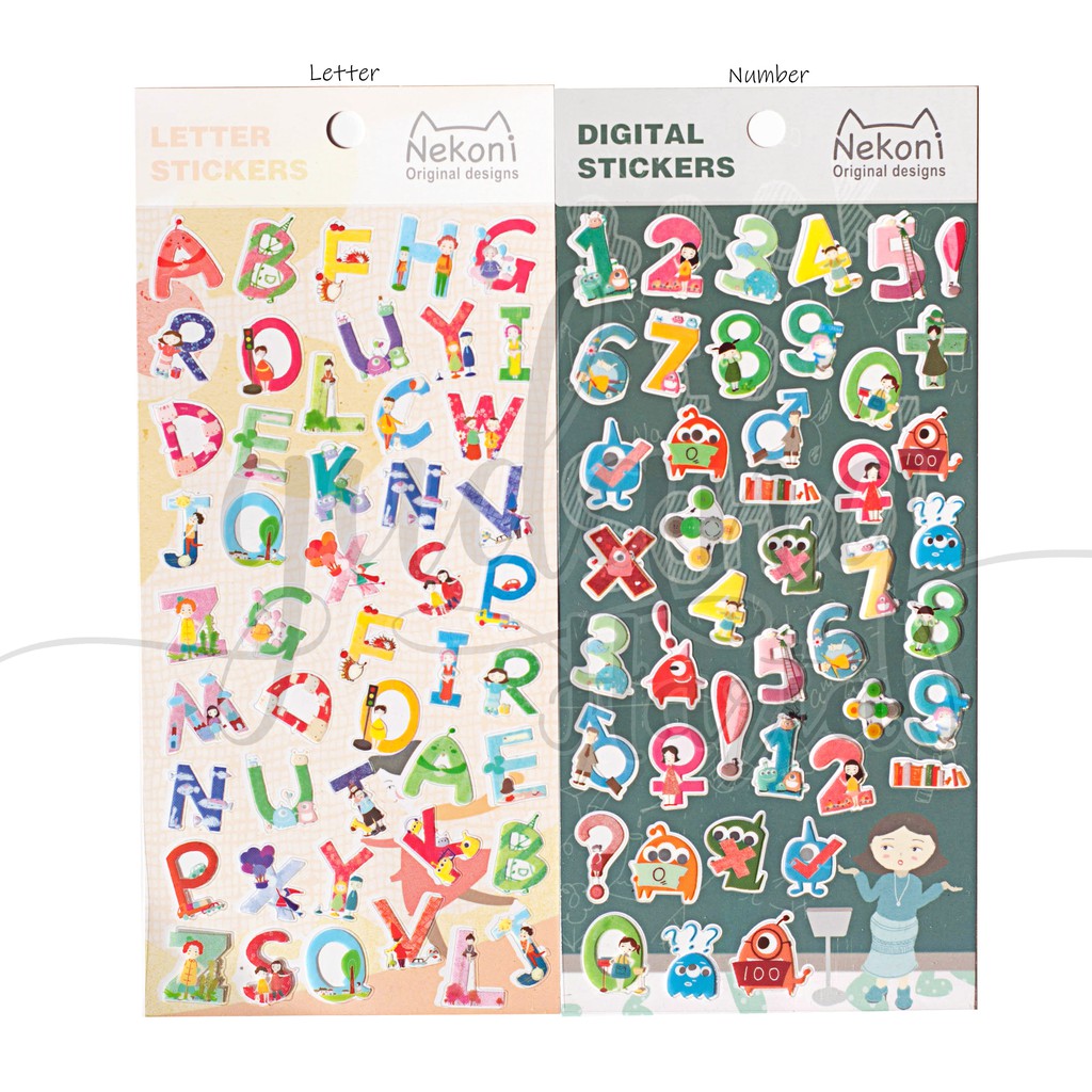 Stiker Letter And Number Stiker Lucu Stiker Unik DIY Scrapbook GH 303004