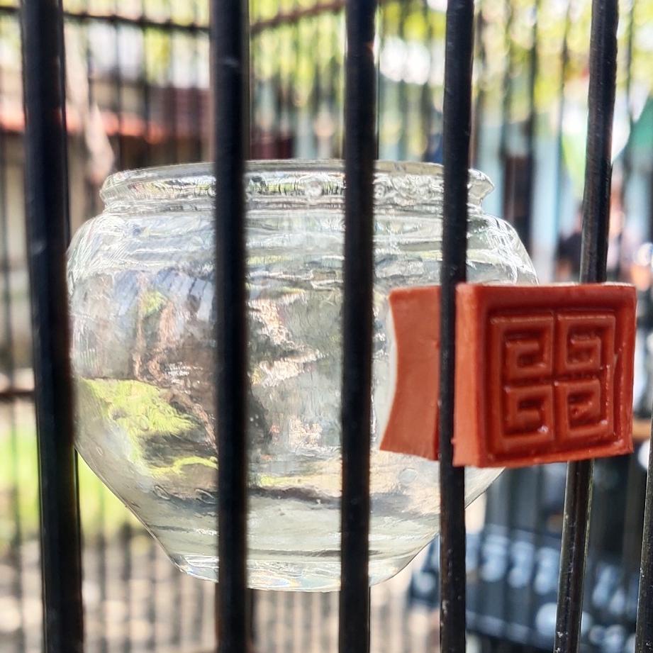 [IL1233] CEPUK WADAH PAKAN MINUM BURUNG PLECI / KECIL FIBER ISI 3 PCS DN2