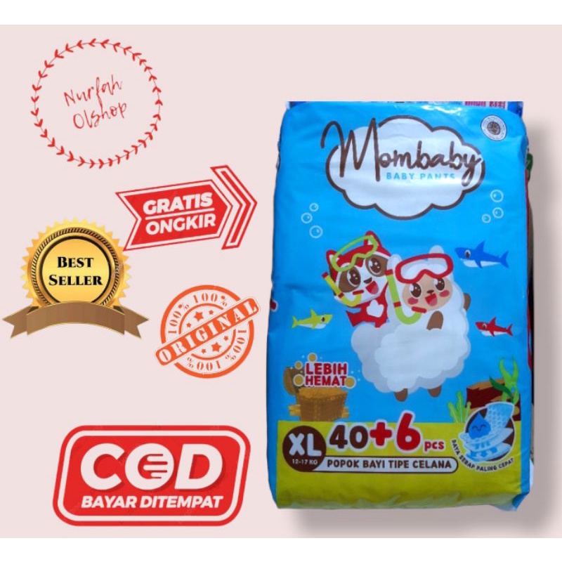 Pampers Murah mombaby pants Size XL40+6 type Celana
