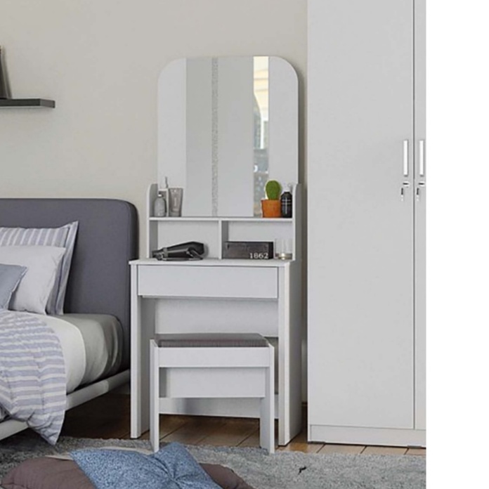 Meja rias putih minimalis sederhana 60cm BANDUNG