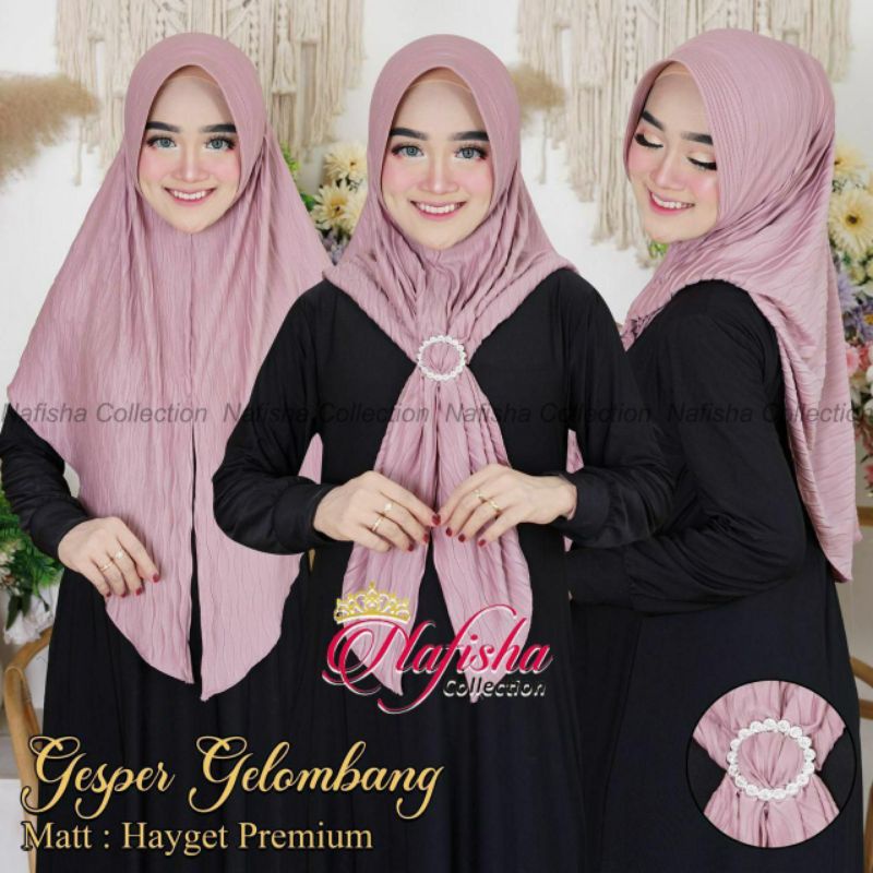 HIJAB GESPER PLISKET GELOMBANG//HIJAB INSTAN TERBARU KEKINIAN