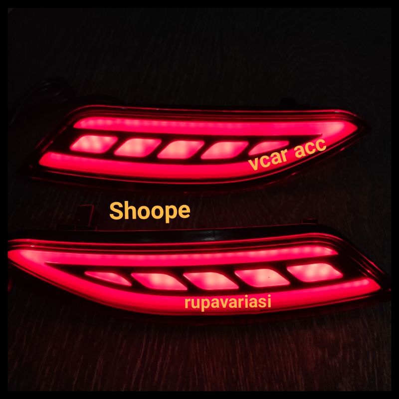 rear reflektor LAMPU bumper belakang honda hrv HR-V 2015 sampai 2021 / VEZEL 2016 2017 2018 2019 2020 mata kucing lampu plasma led cob 3 fungsi