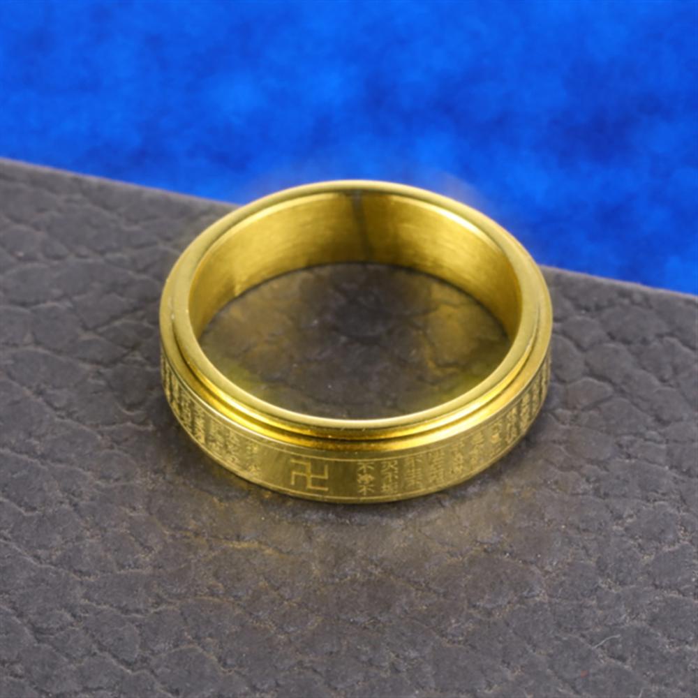 Timekey Cincin Pasangan Bahan Stainless Steel Warna Gold Untuk Priawanita A6K7