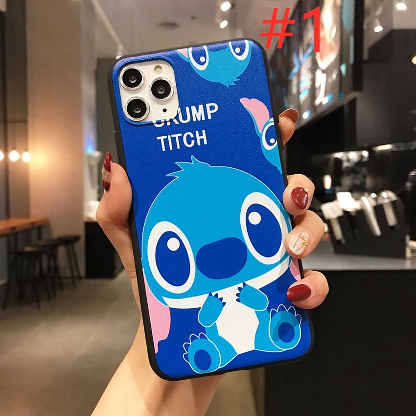 Stitch Soft Case HP VIVO Y20 Y20i Y20S Y12S Y11 Y12 Y12i Y15 Y17 Y71 V9 Y91C Y93S Y95 V15 Pro S1 V20 7 20 Pro 7i C17 Blue Pink Color Casing 12 Pro Max