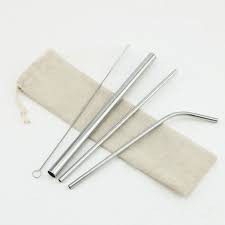 Sedotan Stainless Set Polos - Stainles Set Straw