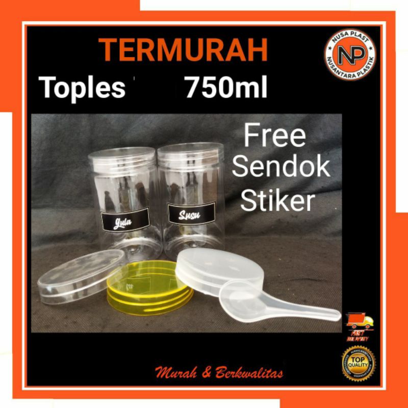Toples Tempat Penyimpanan Dapur Toples Tepung Toples Bumbu Toples Snack Camilan Toples Plastik