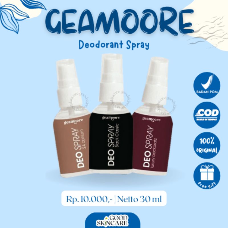 DEODORANT SPRAY BY GEAMOORE ISI 30ML LUXURY BACKARATZ BLACK CLASSIC