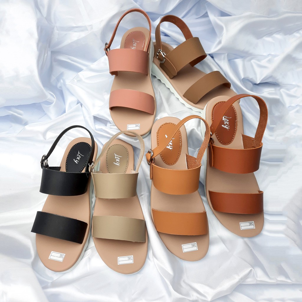 Sendal Wanita Sandal Tali Wedges AX 04 Gesper Kait