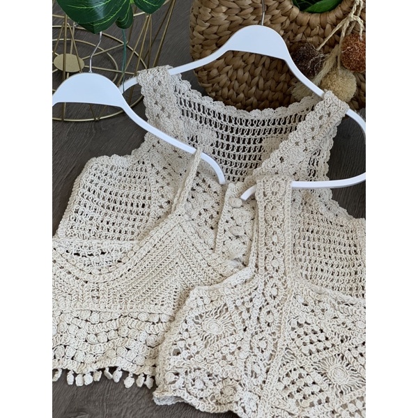 FW B1045 Crochet Vest Rajut Import Premium | Rompi Vest Rajut Import Premium