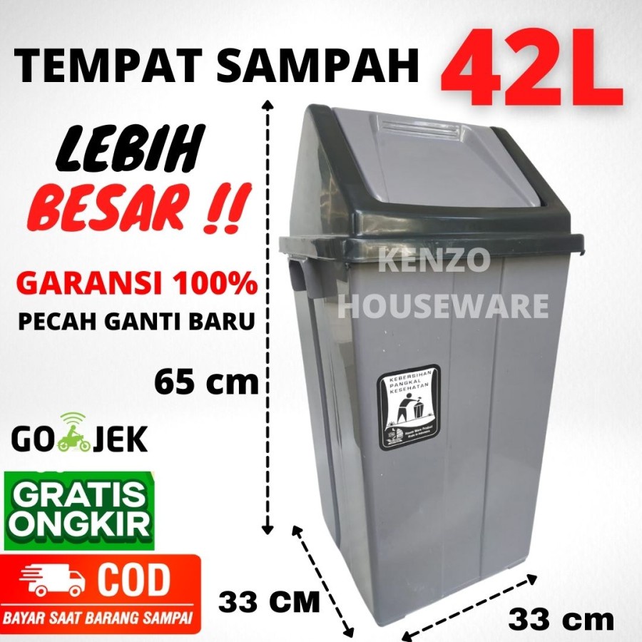 Jual Tempat Sampah Besar Tong Sampah Tempat Kotak Sampah Tutup Goyang Murah Indonesiashopee 7669