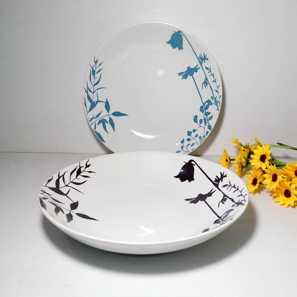 Mangkok Pasta Motif / Mangkok Keramik Motif / Mangkok Keramik