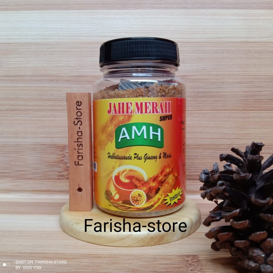 Jahe merah AMH 220 gram original kemasan toples
