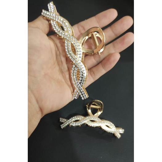 Jepit Besi Tambang Ukuran Besar - JEPIT RAMBUT BESI MUTIARA EMAS BESAR - JEPIT RAMBUT KOREA - JEPITA