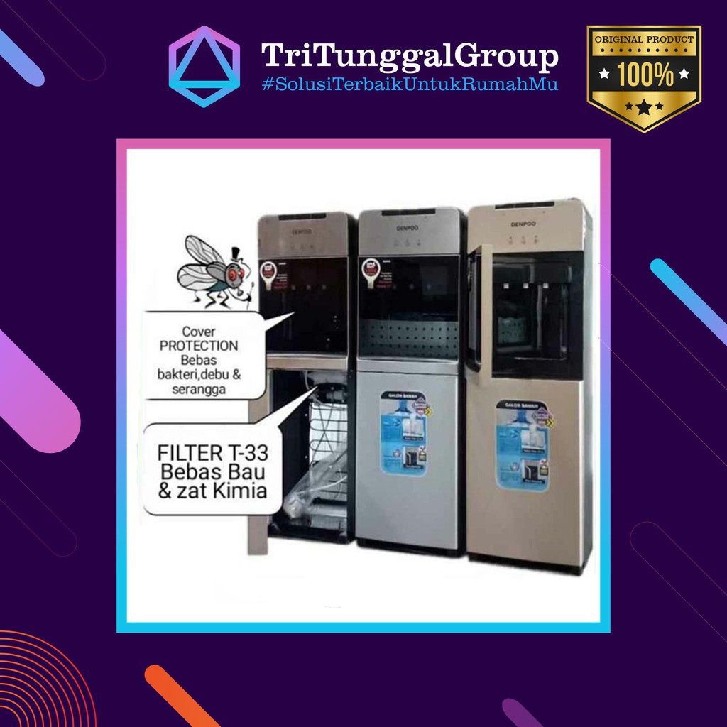 (BAYAR DI TEMPAT) DISPENSER GALON BAWAH DENPOO DDB-59 / DDB 59 / DDB59 [NORMAL, HOT AND COLD] TERLAR