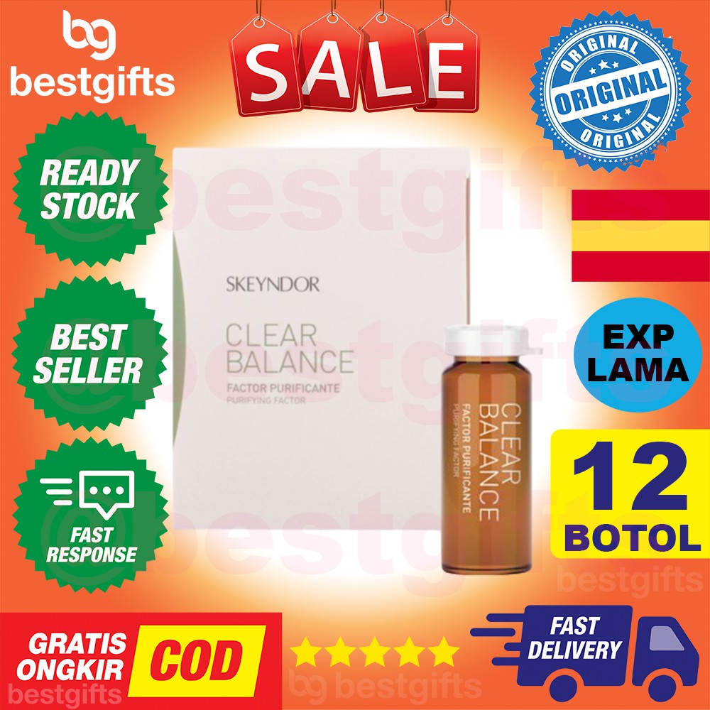 SKEYNDOR CLEAR BALANCE PURIFYING FACTOR PURIFICANTE KULIT JERAWAT KOMEDO 12 BOTOL - 5 ML PER BOTTLE