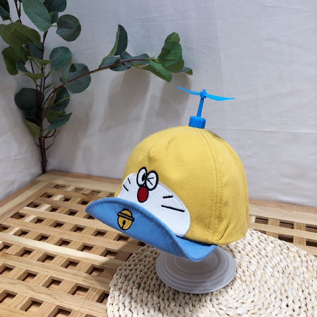 Topi Kupluk Motif Kartun Kucing Capung Lucu Bahan Bambu Untuk Wanita Musim Semi Panas 2020