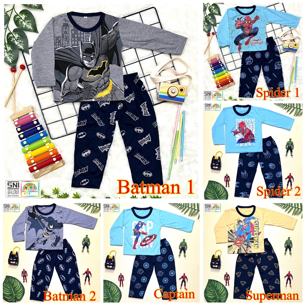 RAINBOW SETELAN PP / SET BAJU ANAK COWOK / UNISEX PP 1-8 TAHUN PART 4