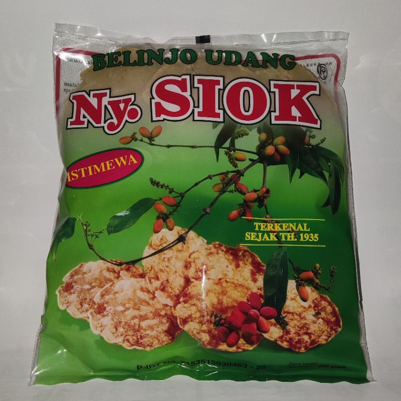 

NY SIOK Belinjo Udang Ny. Siok 200 gram Blinjo EMPING Udang Melinjo Nyonya siok Belinjo Udang manis