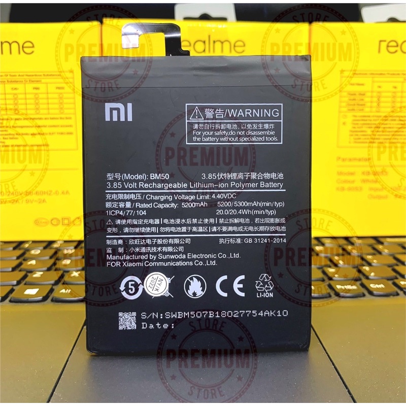 Batre Baterai Xiaomi Mi Max 2 Batre BM50 original new