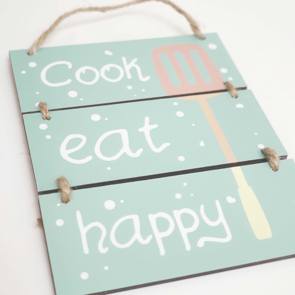 Hiasan Pajangan Dinding - COOK EAT HAPPY - Wall Sign Decor