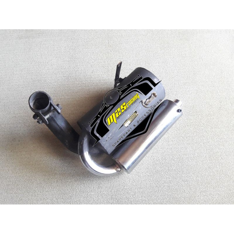 knalpot vespa racing model X1 buang kiri dan kanan