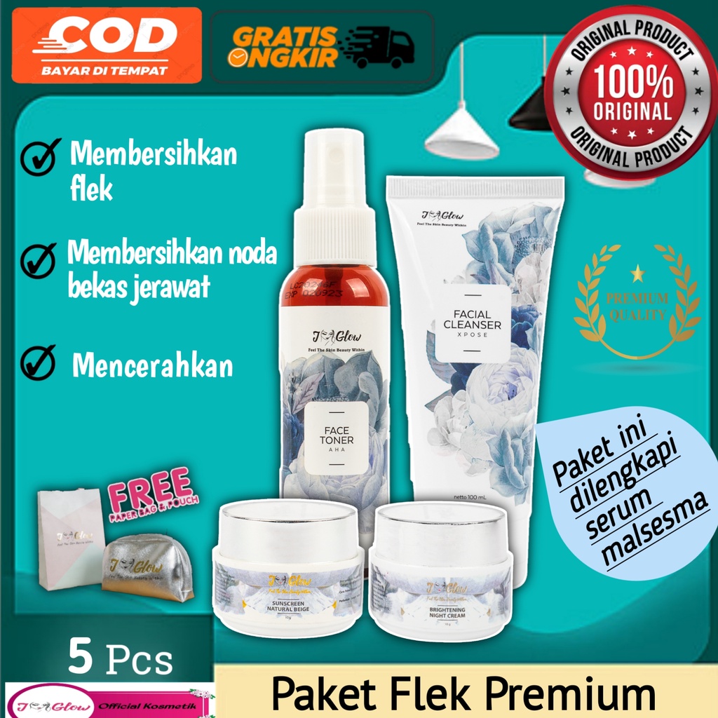 Skincare Jglow Paket Flek Premium Original Cream Pemutih Muka Perawatan Wajah Wanita Glowing Bpom Sk