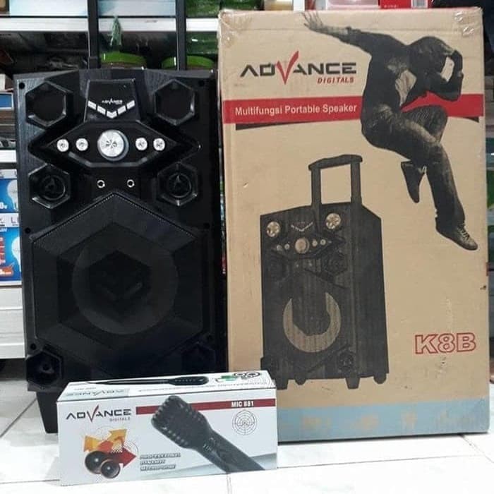 Dijual SPEAKER ADVANCE K8B   BLUETOOTH   SOUND SYSTEM   BONUS MIC KARAOKE Berkualitas